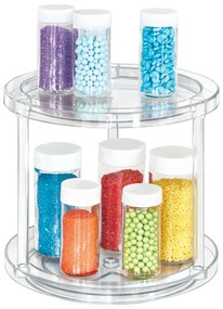 Okrúhly otočný dvojposchodový podstavec na dózy iDesign The Home Edit, ⌀ 24,1 cm