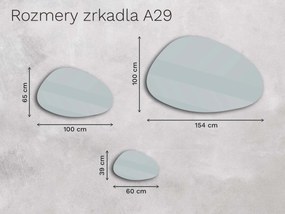 Organické LED zrkadlo s osvetlením A29 60x39