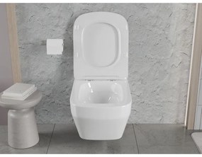 Mexen Riva, závesná WC misa 555x370x335 mm, Rimless Tornádo, biela lesklá, 3363XX00T