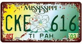 Ceduľa značka Mississippi