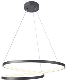 LED Luster na lanku ZEFIRA LED/52W/230V 4000K pr. 60 cm antracit