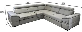 Univerzálna rohová rozkladacia sedacia súprava s úložným priestorom GRANADA sivá
