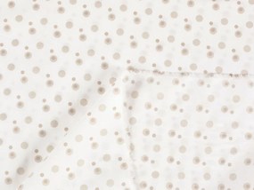 Biante Detský bavlnený záves Sandra SA-065 Hnedobéžové bodky na smotanovom 150x210 cm