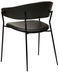 Matne čierne jedálenské kreslo s podrúčkami Crib – DAN-FORM Denmark