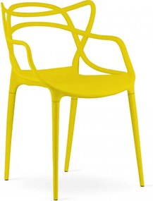 Sada 4 ks plastových stoličiek KATO, žltá