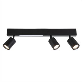 Stropné svietidlo Magnet, 3x čierne kovové tienidlo + 1x LED 5W, b