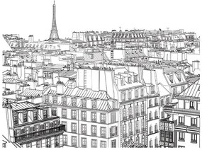 Fototapeta - Parisian's sketchbook Veľkosť: 343x270, Verzia: Samolepiaca