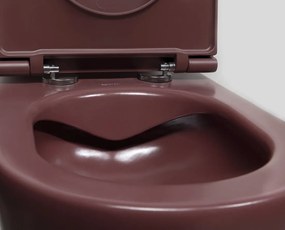 Isvea Isvea, INFINITY závesná WC misa, Rimless, 36,5x53cm, Matná maroon Red, 10NF02004-2R
