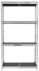Outdoor sivý kovový regál, 180x100x38cm