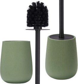 WC kefa Stripe, zelená/s čiernymi prvkami