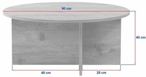 Konferenčný stolík Soleil Atlantic Pine