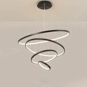 Toolight Toolight, LED stropné svietidlo 20/40/60/80 cm, 82W, 3000K, LHJ014-CP4, čierna, OSW-50005