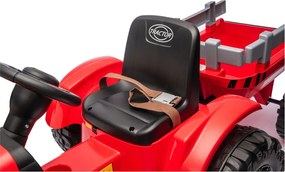 LEAN CARS CH9959B Batériový traktor s prívesom červený 24V
