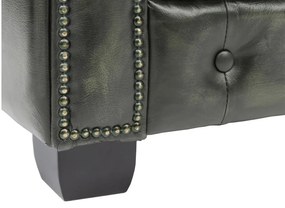furniture-nabytek.cz - Masívne kreslo Chesterfield z pravej kože, zelené – 100×90×72 cm