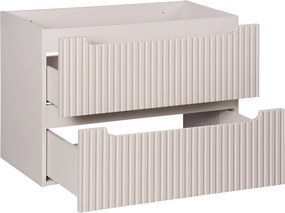 Závěsná skříňka pod umyvadlo Nova Cashmere s deskou 100 cm kašmírová/dub evoke