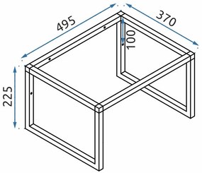 Rea, Konglomerátové umývadlo REA GOYA - matné čierne 50CM + konzola, KPL-U8778