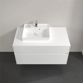 VILLEROY &amp; BOCH Collaro závesná skrinka pod umývadlo na dosku (umývadlo vľavo), 2 zásuvky, 1000 x 500 x 548 mm, White Matt, C01400MS