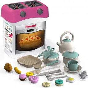 Doloni Plastová kuchynka Ružová + príslušenstvo 2DZ004