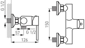 F-Design Flusso, sprchová batéria bez sprchovej sady, chróm lesklý, FD1-FLS-7-11