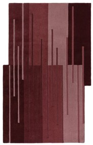 Vínový ručne tkaný vlnený koberec 150x240 cm Split Ombre Shaped – Flair Rugs