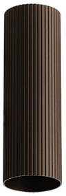 Minimalistické bodové svietidlo Lucas Ribbed Tube 50 kávová