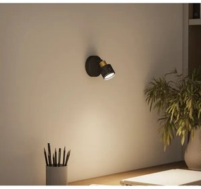 Philips - Bodové svietidlo NIALL 1xGU10/5W/230V čierna/mosadz