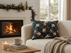 Obliečka na vankúš z mikrovlákna WINTER MAGNOLIA 50x70 cm, farebný
