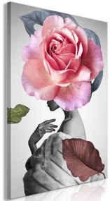 Artgeist Obraz - Rose and Fur (1 Part) Vertical Veľkosť: 40x60, Verzia: Standard
