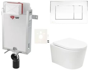 Závesný wc set SAT BREVIS na zamurovanie vírové splachování SIKOSZBRTOR21
