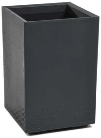 PLASTOVÝ KVETINÁČ NA KOLIESKACH BETONIQUE ECO 60X40X40 CM IMITÁCIA BETÓNU ANTRACITOVÁ
