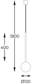 Zuma Line 5639 - Luster na lanku ALI 1xG9/40W/230V