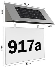 Solárne číslo domu - transparentné
