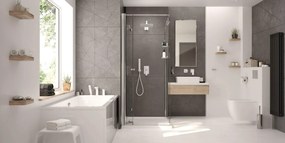 Deante Kerria Plus, Walk-in sprchová zástena 90cm, výška 200cm, 6mm číre sklo s ActiveCover, chrómový profil, KTS_039P