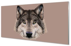 Nástenný panel  maľované vlk 100x50 cm