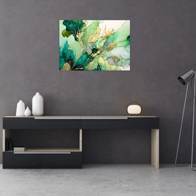 Obraz - Zelená abstrakcia (70x50 cm)