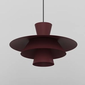 Závesný luster PLATO na lanku 1xE27/15W/230V bordová