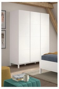 Biela detská šatníková skriňa 149x196x58 cm Eva – Vipack