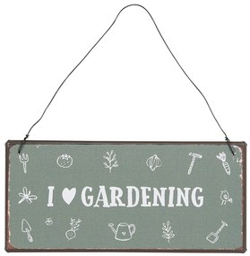 IB LAURSEN Plechová ceduľa I Love Gardening