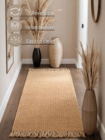 Hanse Home, Behúň Handloom 106335 Fjord Natural Gold, 80x200, béžová, chodba / predsieň