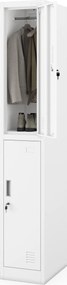 Šatníková skriňa pre zamestnancov biela IGOR 1 Plus 316,5 x 1850 x 450 mm