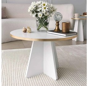 Dizajnový konferenčný stolík Abrina 60 cm biely