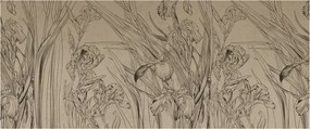 Obraz - Obrysy rastlín (120x50 cm)