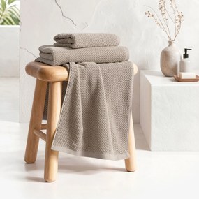 Goldea bavlnený froté uterák / osuška micro pure - sivohnedý 30 x 50 cm