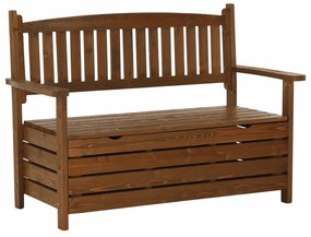 Kondela Záhradná lavička, hnedá, 123,5 cm, DILKA