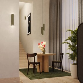 Závesné svietidlo Lagos, 3x olivové kovové tienidlo, o