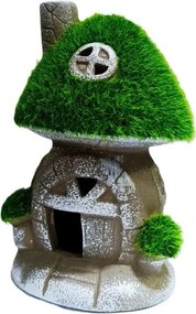Záhradná dekorácia Hríbový domček, 8,5 x 14 x 8,5 cm