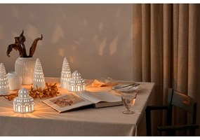 Biely keramický vianočný svietnik Kähler Design Lighthouse, ø 9 cm