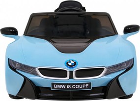 Ramiz Elektrické autíčko BMW i8 Lift modré + diaľkové ovládanie + pomalý štart + 3-bodové pásy + MP3 USB + LED