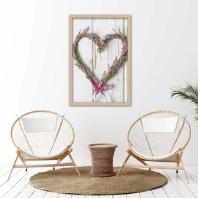 Gario Plagát Levanduľové srdce Farba rámu: Bez rámu, Rozmery: 70 x 100 cm
