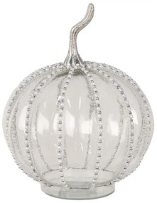 Transparentná sklenená tekvica Pumpkin s korálkami M - Ø 15*19 cm